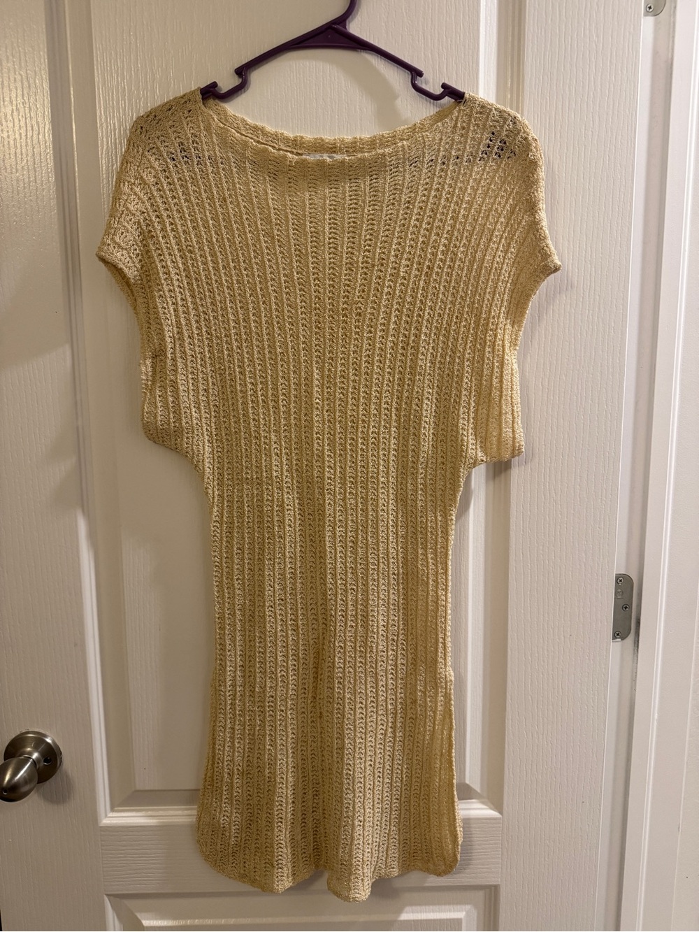Pierre Cardin Lightweight Cream Knit Tunic Sweater